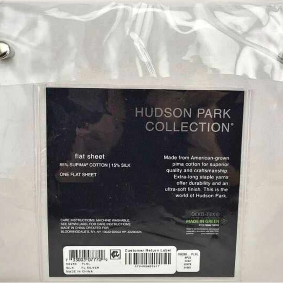 Hudson Jeans Gray Sheet Set Luxurious Bedding - Picture 2 of 3
